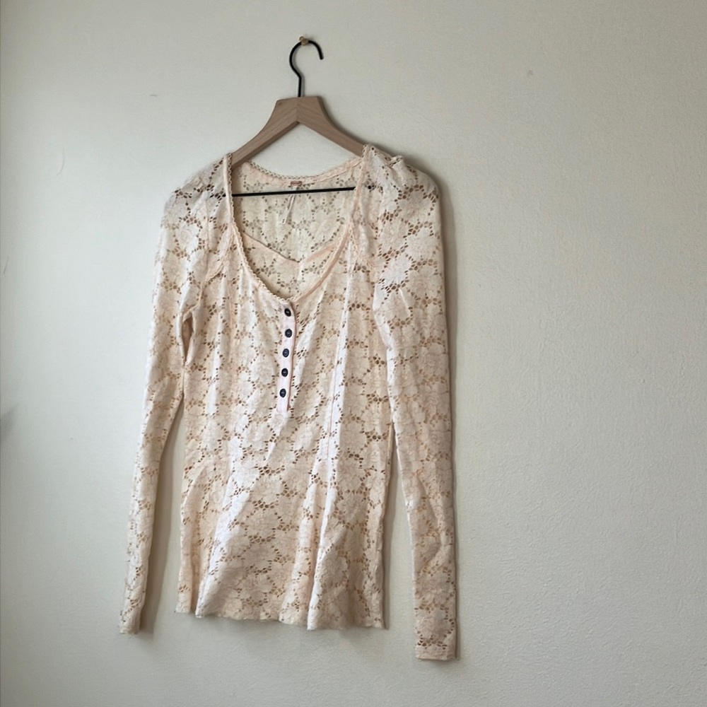 Free people lace peplum top